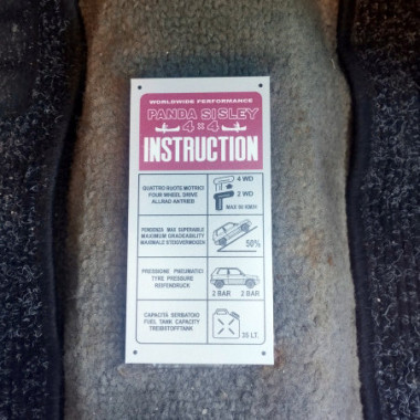 PLACA INSTRUCCIONES DE METAL