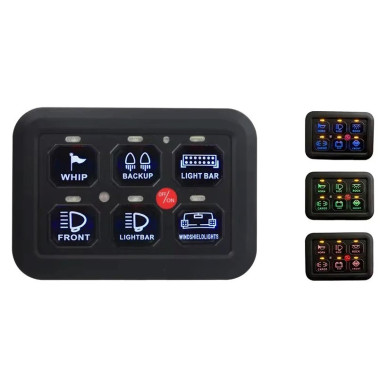 PANEL 6 SWITCH CON CAJA RELES